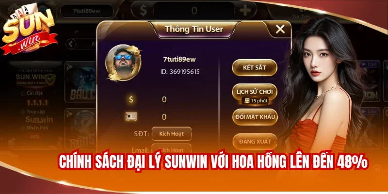 Chính sách đại lý SUNWIN với hoa hồng lên đến 48%