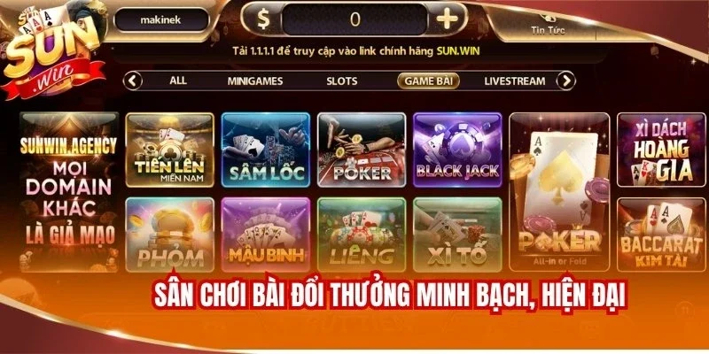 Sân chơi bài đổi thưởng minh bạch, hiện đại